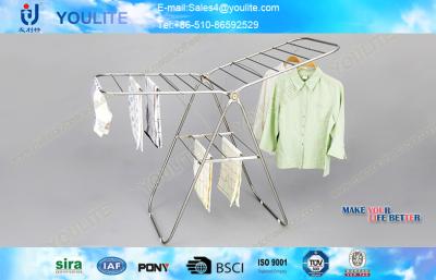 China Heavy Duty Metal Clothes Drying Rack Butterfly Type For Indoor / Outdoor for sale