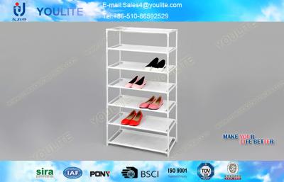 China Living Room Detachable Metal Shoe Racks 7-tire Shoes Standing Shelf 570*270*1070mm for sale