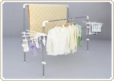 China Garden Yard Metal Hanging Clothes Drying Rack , Garment Drying Rack with Clips for sale