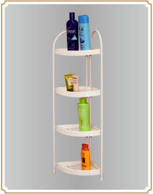 China Steel Pipe Bathroom Corner Shelf / Portable Triangle Corner Decorative Shelves Racks for sale