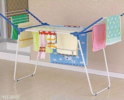 China Folding Balcony Clothes Drying Rack Convient with Powder Coated Steel Pipe for sale