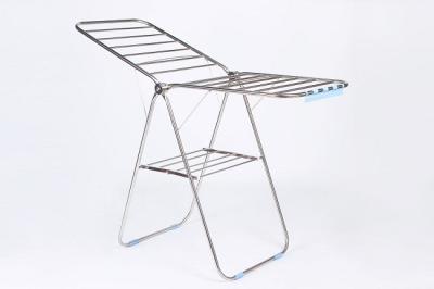 China Foldable Metal Clothes Drying Rack , Wing Type Stainless Steel Laundry Drying Racks for sale