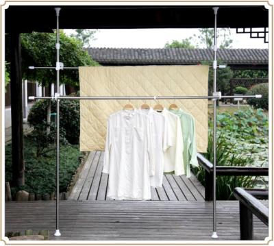 China Vertical Steel Indoor Outdoor Clothes Drying Rack , Heavy Duty Garment Rack for sale