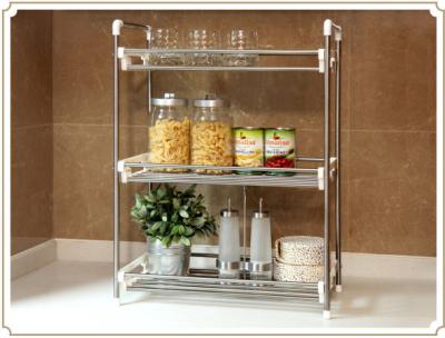 China Multifunctional Stainless Steel Kitchen Towel Rack , Three Layer Article Rack for sale