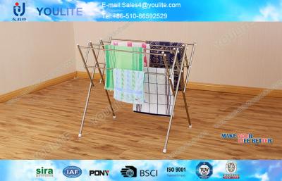 China Space-saving Simple Standing Clothes Drying Rack Stainless Steel for sale