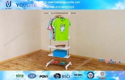 China Three Layer Single Pole Clothes Rack for Boutique Retail Store , Movable and Portable for sale