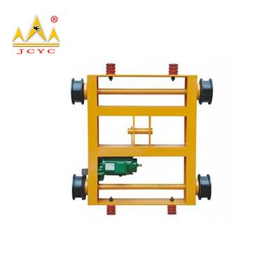 China Transport Cargo Liftking Double Beam Trolley Top Running End Trolley For Overhead Crane for sale