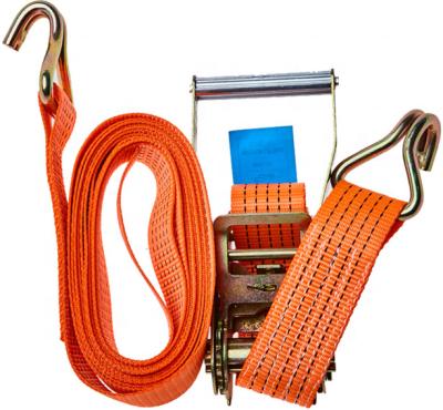 China Cargo Control Polyester Cargo Lashing Ratchet Strap Belt for sale