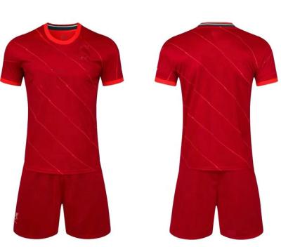 China Breathable Thailand quality custom soccer jersey uniform real city football shirt sets men kids kits for sale