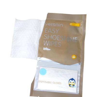 China Deep-cleaning Cleaning Disposable Sneaker Shoe Leather Polish Cleaning Wipes Shoe Rags for sale