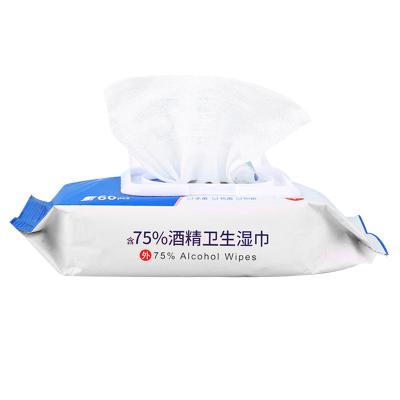 China Greenpers Brand 100Pcs Nonwoven Fabric 75% Alcohol Wipes Quick Dry Disinfectant Cleaning Wet Wipes for sale