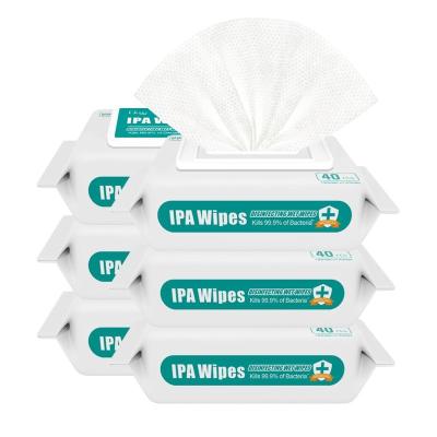 China Wet Wipes 80 PCS Home Office Alcohol Customized Logo Size 75% Alcohol Car Antibacterial Hand Sanitizer Sanitizer for sale