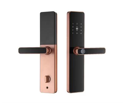 China APP Controlled Fingerprint Door Lock for Aluminum Wood Steel Doors Tuya Smart TT Lock for sale