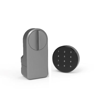 China Unlock Your Door with Ease Grey Euro Cylinder Smart Door Lock and Tuya Ttlock App Card for sale