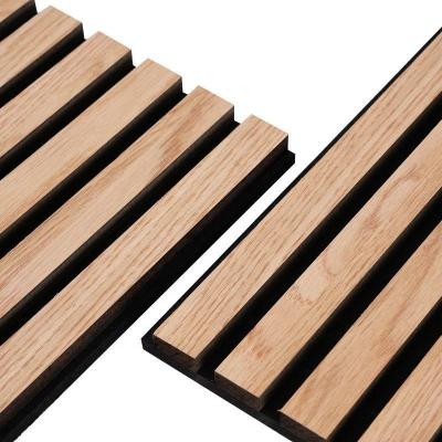 China Quick Installation Slat Wooden Polyester Fibre Wall Acoustic Panel for Interior Decoration for sale