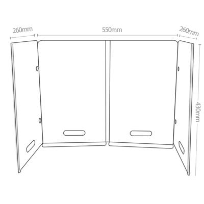 China Custom Plexiglass Protective Student Table Shield Acrylic Sneeze Guard School Office Desk Shields en venta