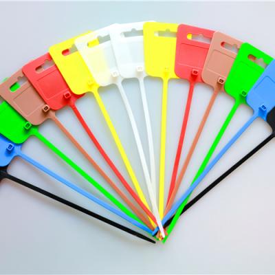 China Hot Products Plate Holder Cable Tie Child Proof Cable Marker Nylon Tending Zip Tie for sale