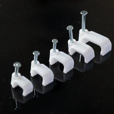 China Wire Hider Manufacturer Flat Nail Cable Clamps for sale