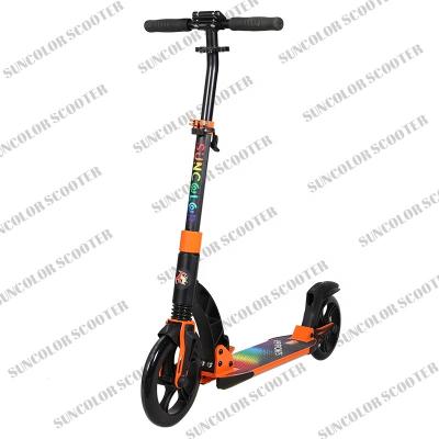 China Youth Adjustable Foldable Kick Adult Scooter with Big Wheels and Wide Platform and 100kgs Max Load for sale