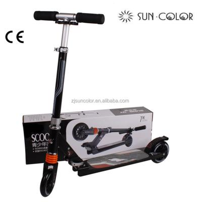 China High quality two wheel 145mm PU full alluminium children's scooter with suspension for sale