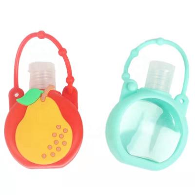 China Perfume New Round Bottle Silicone Hand Sanitizer Protective Holder 30ml Mini Silicone Hand Sanitizer Case for sale