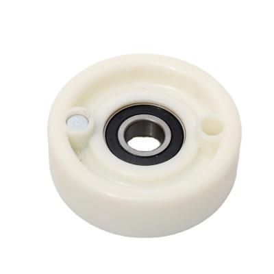 China Hardware Accessories POM Plastic Coated Single Groove V Groove Roller Bearing Custom Nylon Small Plastic Injection Mold Pulley for sale