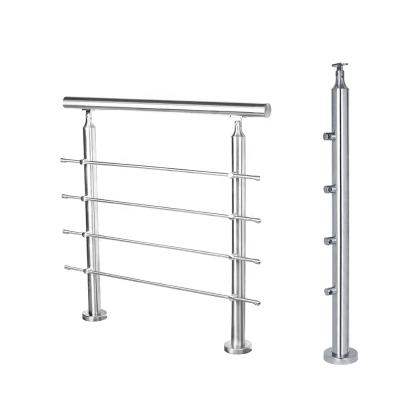 China Modern 316 Stainless Steel Glass Railing Post For Outdoor Stair Railing Balcony Railing for sale