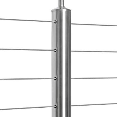 China Modern high quality stainless steel 304 316 cable railing post for indoor and outdoor deck balcony stair railing fence for sale