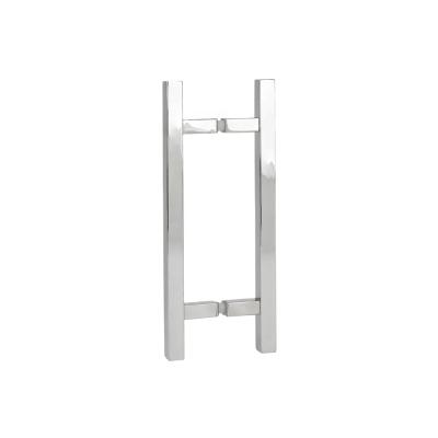 China Modern 316 Stainless Steel Ladder Style Square Pull Handle For Glass Partition Door Shower Enclosure Bathroom Door for sale