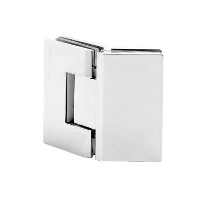 China Good Quality Modern 135 Degree Stainless Steel Zinc Alloy Brass Hinge For Shower Door Bathroom Enclosure Chrome And Brushed Finish for sale