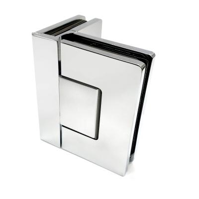 China ROUTE Modern Stainless Steel Screen Shower Room Door Glass Glass to 90 Degree Bathroom Glass Hinge for sale