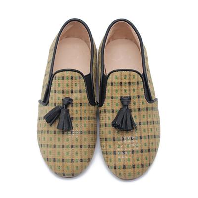 China Factory Round Hot Selling Kids Loafers Handmade Printed Comfortable Leather Shoes for sale