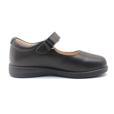 China Round Student Shoes For Girls Casual Soft Soled Black Comfortable Leather Shoes Girls School Shoes for sale