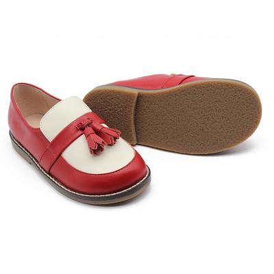 China Round Loafers Girls Children Shoes For Leather Comfortable Soft Flat Non-slip Sports Shoes for sale