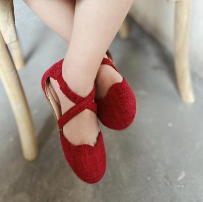 China Wholesale High Quality Round Girl's Comfortable And Soft Multiple Color Flats Shoes for sale