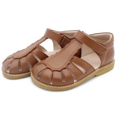 China New Design Breathable Soft Leather Kids Sandals Wholesale Unique Casual Outdoor Beach Sandals for sale