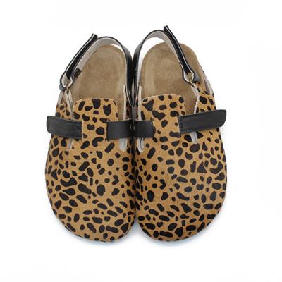 China Retro Horsehair Sandal Leopard Rubber Sandals Children's Sport Sandals With Rubber Sole for sale