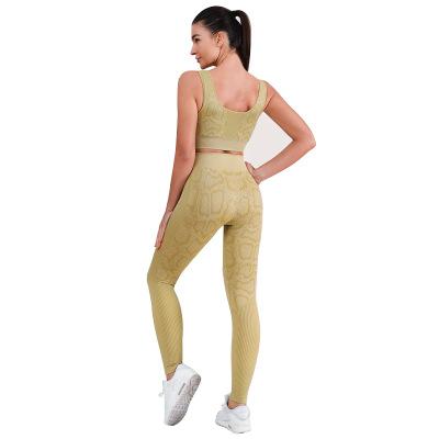 China Sidiou Breathable Group Running Exercise Seamless Yoga Set Two Piece Fitness and Yoga Wear Suit Sport Wear Set for sale