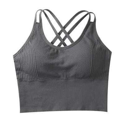 China Sidiou Sports Women's Group Yoga Sports Bra Fitness Yoga Bra Cross Wear Breathable Back Running Gym Vest for sale