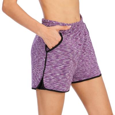 China Sidiou Breathable Band Leisure Fitness Jogger Shorts Loose Womens Workout Shorts Inner Pocket Summer Yoga Shorts For Women for sale