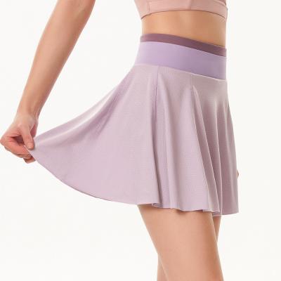 China Breathable Summer Women Yoga Golf Golf Running Pleated Elastic Skirt With Pockets Sportswear Inner Tennis Fitness Short Skirt for sale