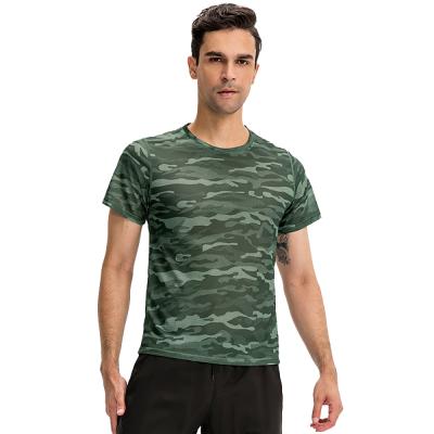 China Sidiou Group QUICK DRY Men's Dry Running Sports T-shirt Camouflage Gym Fitness Clothing Exercise Bodybuilding Training T-Shirt Loosely for sale