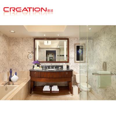 China Foshan Traditional Wholesale Commercial Modern Customized Design Hotel Bathroom Vanity / Vanity for sale