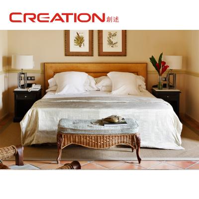 China 2022 Creation Contemporary Modern Style Hotel Furniture Bed Solid Wood Bedroom For 5 Star Hotel for sale