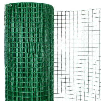 China Acid-Resistance PVC Coated Welded Wire Mesh Fencing Green 1/2 x 1/2 Mesh Hole for sale