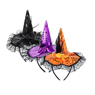 China Party Halloween Cosplay Party Supplies Halloween Witch Hat Headband for sale