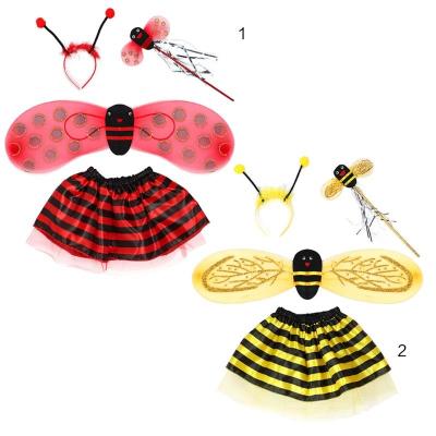 China Honey Bee Costume Wholesale Halloween Party Cosplay Costume Bee and Ladybird Fairy Wings and Tutu Dress up for sale