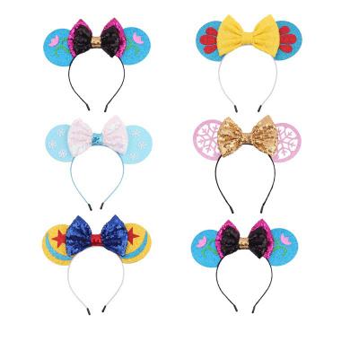 China The Shinny Birthday Party The Mouse Ears Headband With Bow Tie For Girls Women Birthday Party Hair Accessory for sale