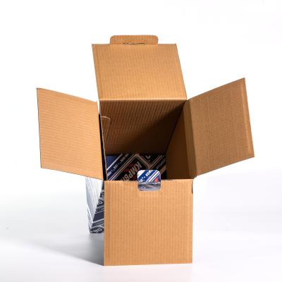 China Recycled Materials Recycle Cardboard Flat Kraft Paper Corrugated Shipping Cardboard Box for sale