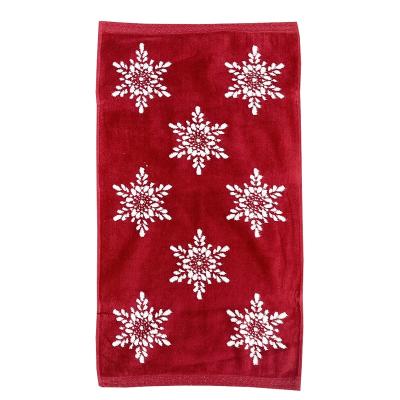 China 100% Cotton Factory Stain Goods 100% Cotton Terry Towels, Big Snow Red Face Towel, High Quality Big Towel 4 pcs/set for sale